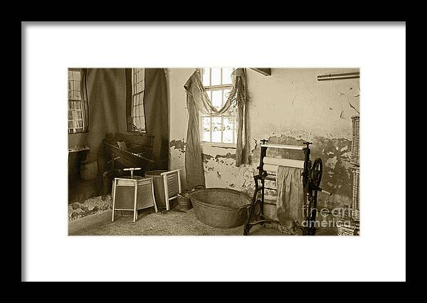 Welfare Framed Print featuring the photograph The Art of Welfare. Wash-house. by Elena Perelman