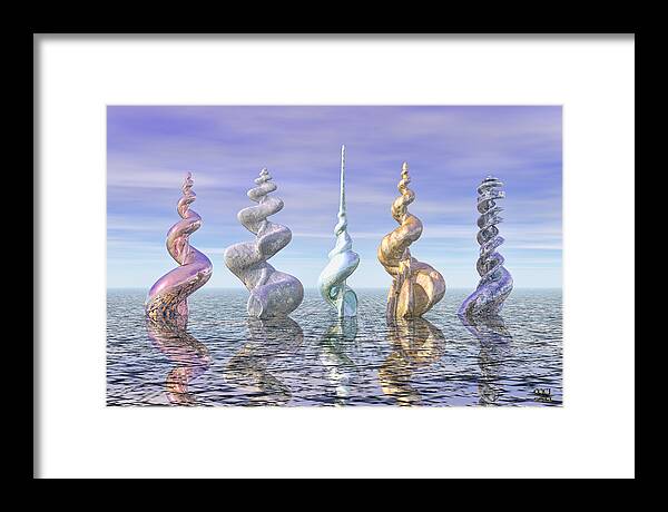 Computer Framed Print featuring the digital art The Augers of Time by Manny Lorenzo