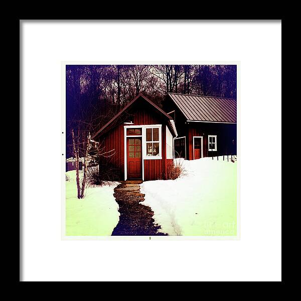Barn Framed Print featuring the photograph The Bally House Greenhouse by Kevyn Bashore