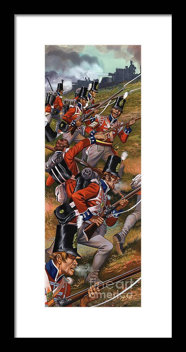 History Framed Print featuring the painting The Battle Of Corunna by Ron Embleton