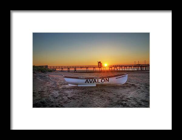 The Framed Print featuring the photograph The Beach at Avalon 32nd Street by Bill Cannon