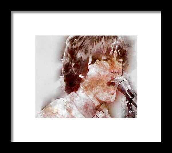 George Harrison Framed Print featuring the mixed media The Beatles George Harriison by Marvin Blaine