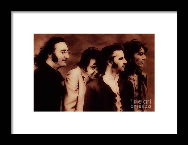 Beatles Framed Print featuring the photograph The Beatles - The Fab Four by Al Bourassa