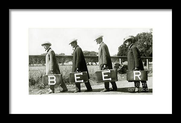 Prohibition Framed Print featuring the photograph The Beer Boys by Jon Neidert