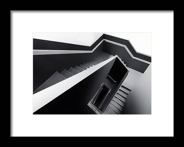 Stair Framed Print featuring the photograph The Black Hole by Gerard Jonkman