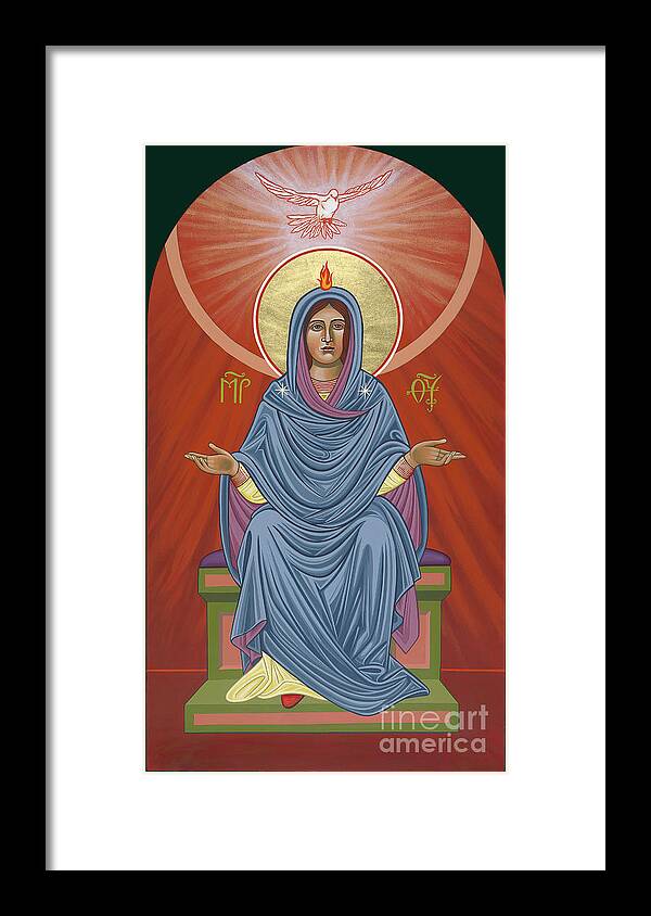 The Blessed Virgin Mary Framed Print featuring the painting The Blessed Virgin Mary, Mother of the Church by William Hart McNichols