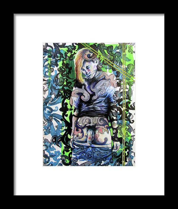 Blonde Boy Framed Print featuring the painting The Blond Bomber by Rene Capone