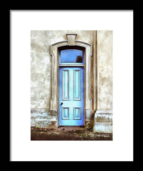 Paint Framed Print featuring the painting The Blue Door by Edward Fielding