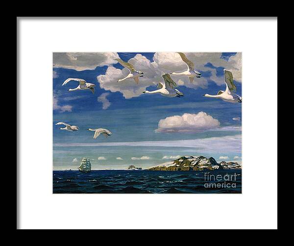 Arkady Rylov Framed Print featuring the painting The Blue Expanse by MotionAge Designs