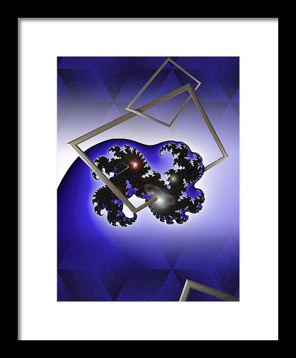 Digital Framed Print featuring the photograph The Blue Wave by Doug Gibbons