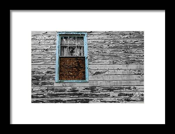 House Framed Print featuring the photograph The Blue Window by Metaphor Photo