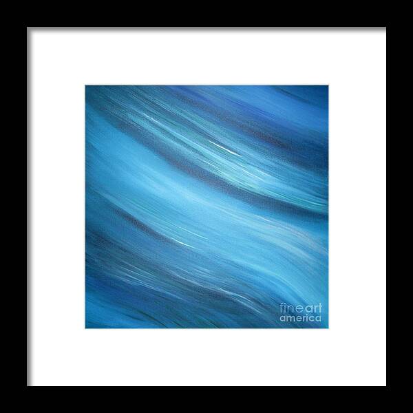 Blue Framed Print featuring the painting The Blues by Julia Underwood