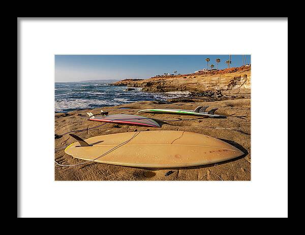Surfboards Framed Print featuring the photograph The Boards by Peter Tellone