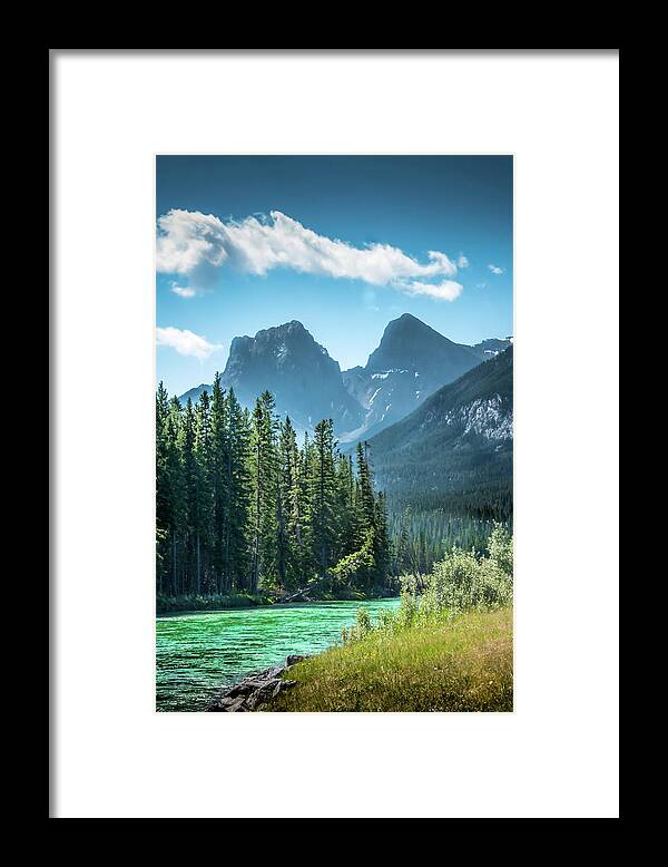 River Framed Print featuring the photograph The Bow River at Canmore by Phil And Karen Rispin