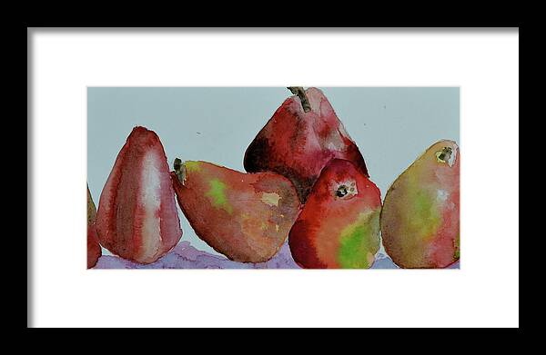 Pear Framed Print featuring the painting The Boys by Beverley Harper Tinsley