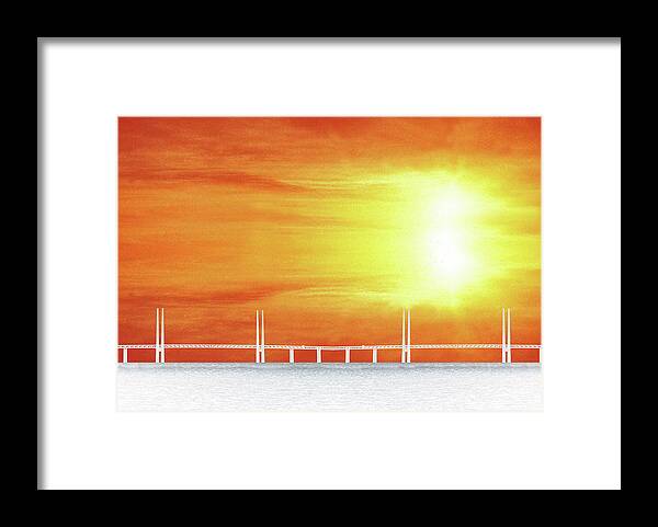 Sun Framed Print featuring the photograph The Bridge by Munir Alawi