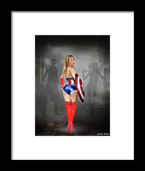 Captain America Framed Print featuring the photograph The Bullies in the Hall by Jon Volden