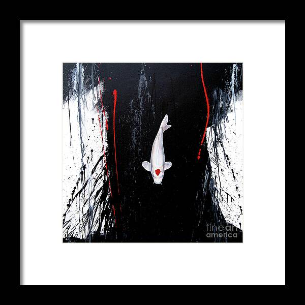 Koi Framed Print featuring the painting The Calm by Sandi Baker