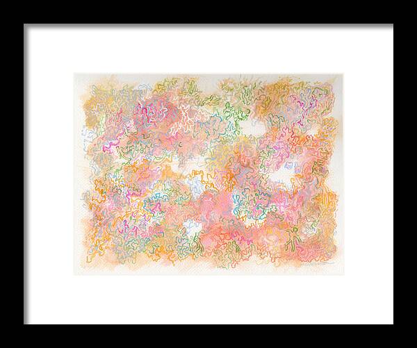 Movement Framed Print featuring the painting The Cell Never Rests 1 by Shoshanah Dubiner