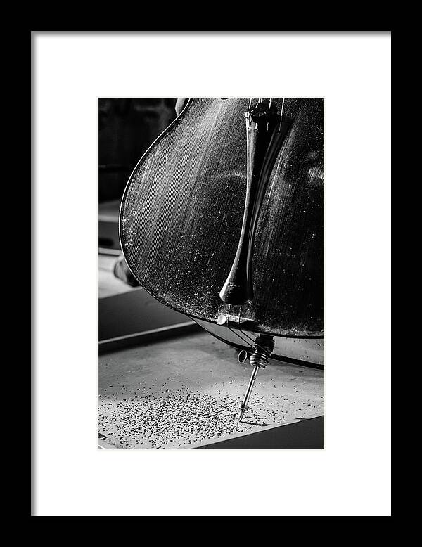 Cello Framed Print featuring the photograph Cello Endpin by Marco Oliveira
