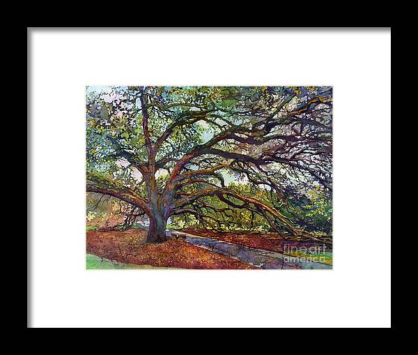 Oak Framed Print featuring the painting The Century Oak by Hailey E Herrera