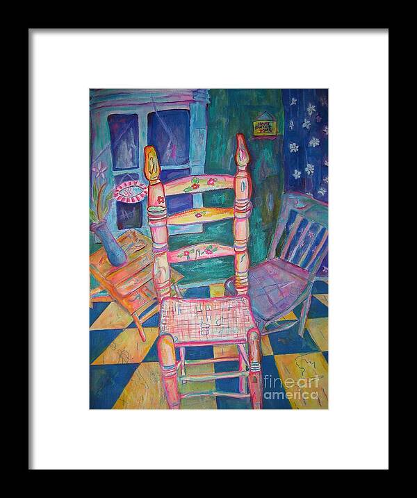 Chairs Framed Print featuring the painting The Chair 2 by Marlene Robbins