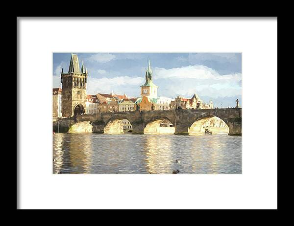 2017 Framed Print featuring the photograph The Charles Bridge by Wade Brooks