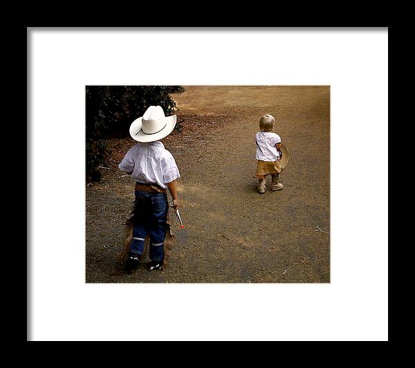 Cowboy Framed Print featuring the photograph The Chase by Lyle Huisken