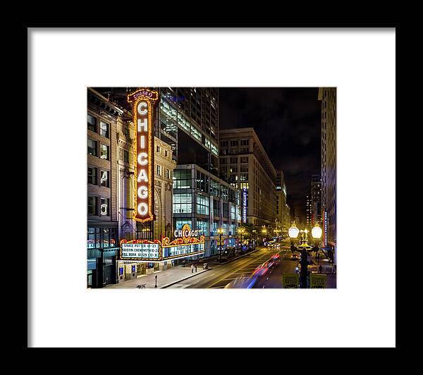 Chicago Framed Print featuring the photograph Illinois - The Chicago Theater by Ron Pate