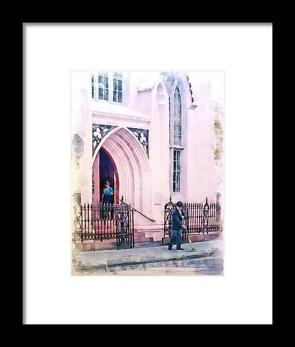 French Huguenot Church Framed Print featuring the photograph The Church Sweeper by Melissa Bittinger