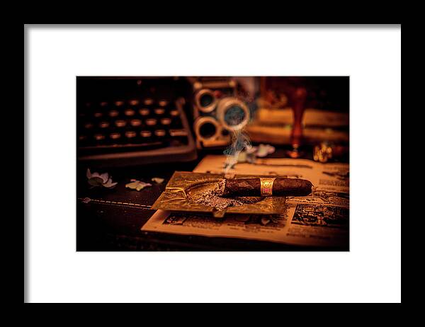 Cigars Framed Print featuring the photograph The cigare by Lilia D