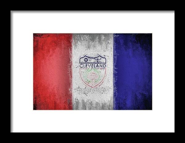 Cleveland Framed Print featuring the digital art The Cleveland City Flag by JC Findley