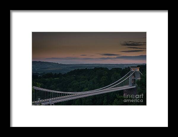 Clifton Suspension Bridge Framed Print featuring the photograph The Clifton Suspension Bridge, Bristol England by Perry Rodriguez