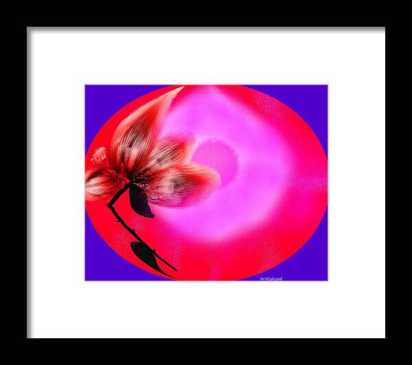 Love.world Of Love.flower Of Love.sun Of Love.red.pink.colors.broken Flower Of Love Framed Print featuring the digital art The closed world of the love by Dr Loifer Vladimir