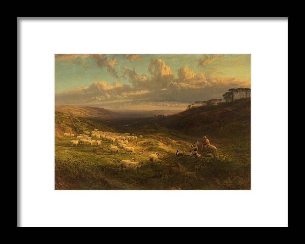 The Closing Day Framed Print featuring the painting The Closing Day, Scene in Sussex by George Vicat Cole