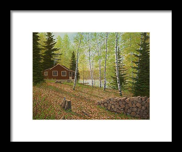 Landscape Framed Print featuring the painting The Colors of Spring by Jake Vandenbrink