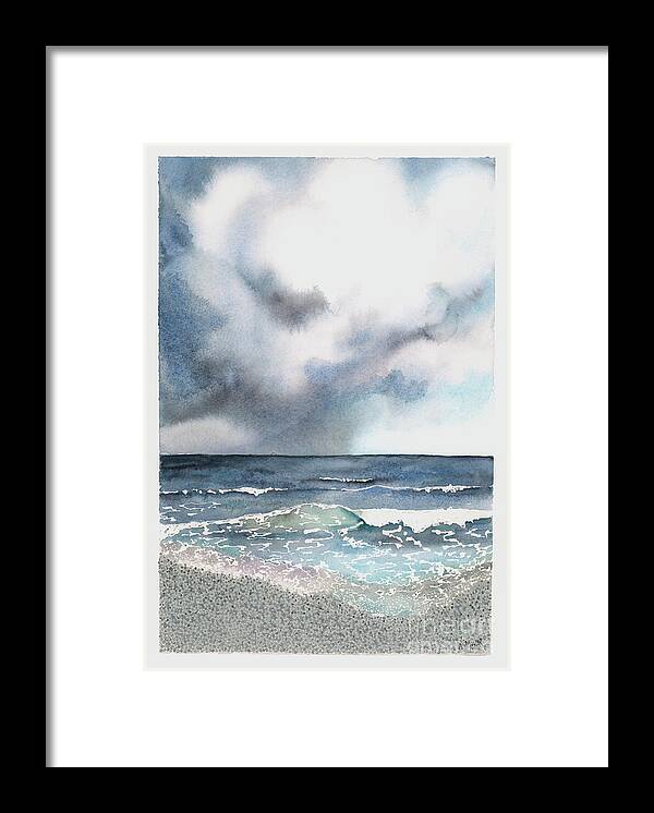 Storm Framed Print featuring the painting The Coming Storm by Hilda Wagner