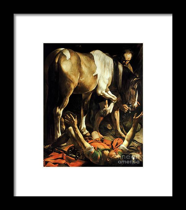 Caravaggio Framed Print featuring the painting The Conversion of Saint Paul by Caravaggio