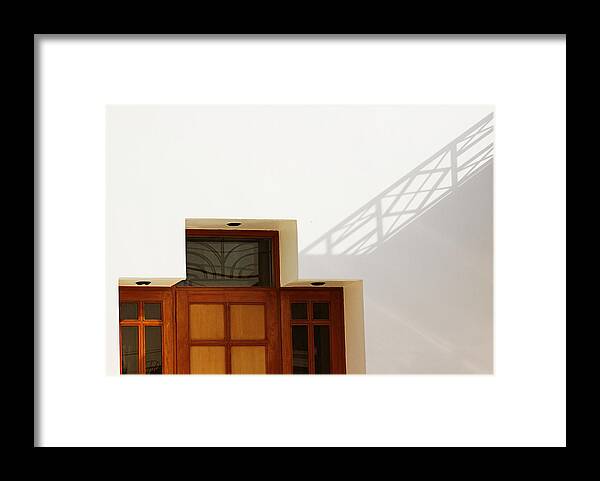 Railing Shadow Framed Print featuring the photograph The Cosmic Connection by Prakash Ghai