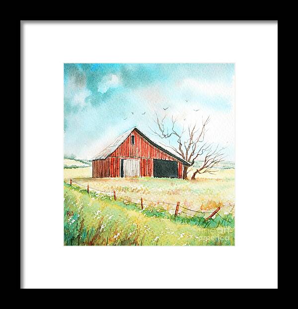 Country Framed Print featuring the painting The Country Way No.2 by Rebecca Davis