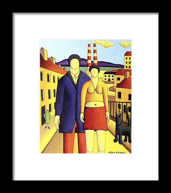  Paintings Framed Print featuring the painting The couple by powerstation by Alan Kenny