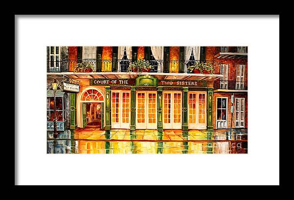 New Orleans Framed Print featuring the painting The Court of Two Sisters on Royal by Diane Millsap