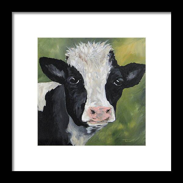Cow Framed Print featuring the painting The Cow II by Torrie Smiley