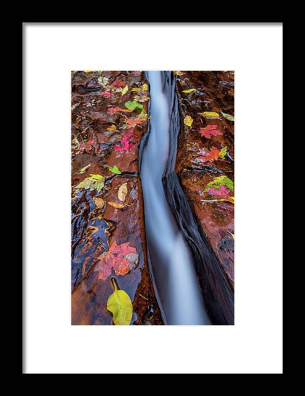 Zion Framed Print featuring the photograph The Crack by Wesley Aston