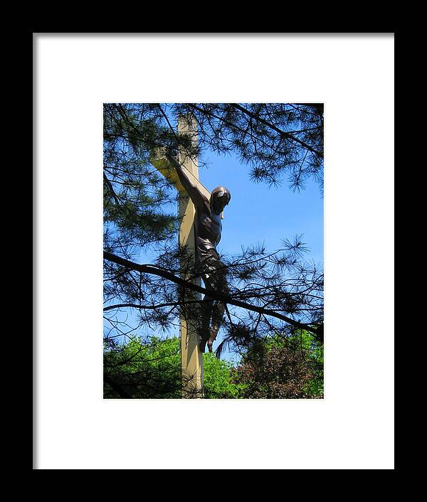 Cross Framed Print featuring the photograph The Cross in the Woods by Keith Stokes