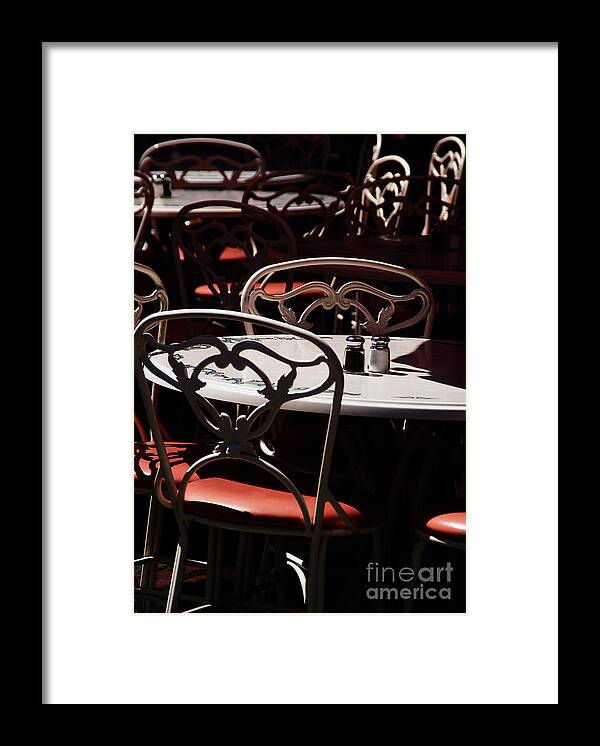Chairs Framed Print featuring the photograph The Crucial Element by Linda Shafer