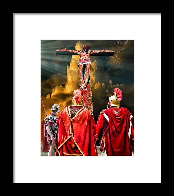 Mark T. Allen Framed Print featuring the painting The Crucifixion by Mark Allen