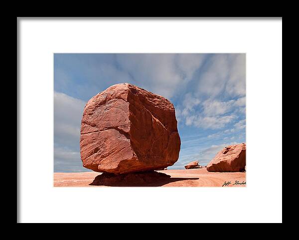 Arid Climate Framed Print featuring the photograph The Cube at Monument Valley by Jeff Goulden