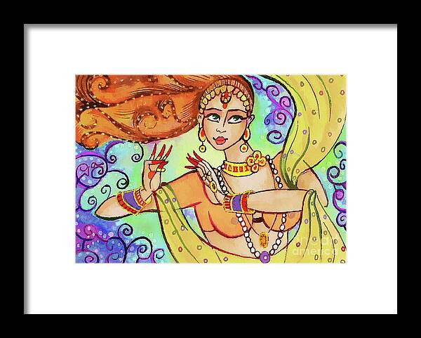 Indian Dancer Framed Print featuring the painting The Dance of Maya by Eva Campbell