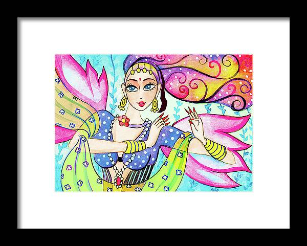 Fairy Dancer Framed Print featuring the painting The Dance of Pari by Eva Campbell